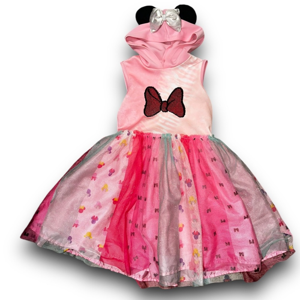 Disney Minnie Mouse sequin and hooded cosplay dress size girls 6